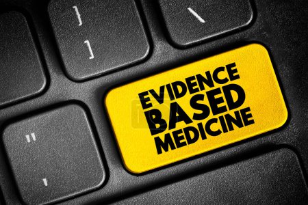 Photo for EBM Evidence-based medicine - use of current best evidence in making decisions about the care of individual patients, acronym text concept button on keyboard - Royalty Free Image