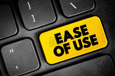 Photo for Ease of Use - basic concept that describes how easily users can use a product, text concept button on keyboard - Royalty Free Image