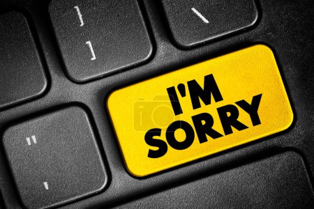 Photo for I'm Sorry text button on keyboard, concept background - Royalty Free Image