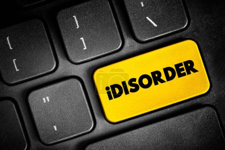 Photo for IDisorder - ability to process information and ability to relate to the world due to your daily use of media and technology, text button on keyboard, concept background - Royalty Free Image
