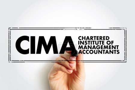 Foto de CIMA Chartered Institute of Management Accountants - formación y cualificación en contabilidad de gestión y temas relacionados, formación de conceptos de texto de sigla - Imagen libre de derechos