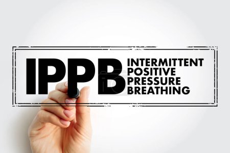 Photo for IPPB Intermittent Positive Pressure Breathing - respiratory therapy treatment for people who are hypoventilating, acronym text concept stamp - Royalty Free Image