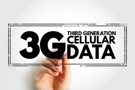 Téléchargez les photos : 3G Third Generation cellular data text stamp, technology concept background - en image libre de droit