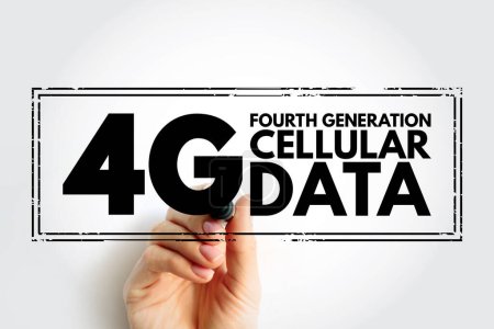 Foto de 4G - fourth generation cellular data text stamp, technology concept background - Imagen libre de derechos