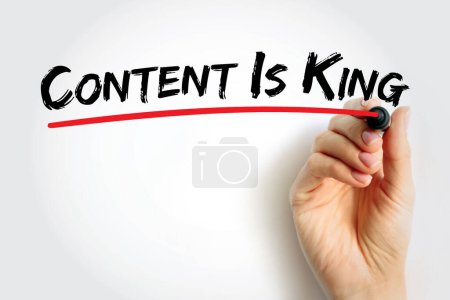Content Is King text quote, concept background