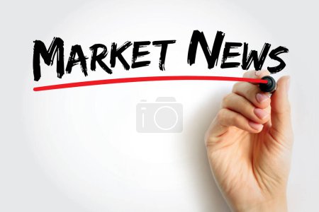 Téléchargez les photos : Market News citation textuelle, concept background - en image libre de droit