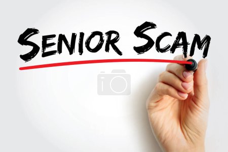 Photo for Senior Scam text quote, concept background - Royalty Free Image