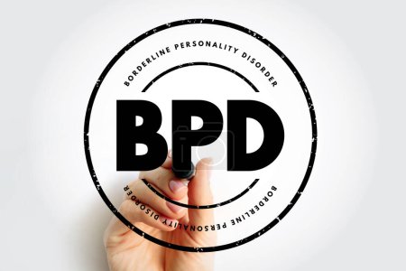 Photo for BPD Borderline Personality Disorder - mental health disorder that impacts the way you think and feel about yourself and others, acronym text stamp - Royalty Free Image
