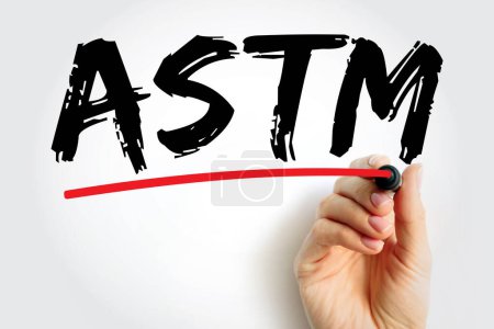 Téléchargez les photos : ASTM - American Society for Testing and Materials est un organisme international de normalisation. - en image libre de droit