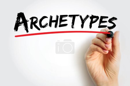 Photo for Archetypes - prototypes upon which others are copied, patterned, or emulated, text concept background - Royalty Free Image