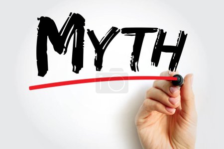 Myth is a folklore genre consisting of narratives that play a fundamental role in a society, text concept background
