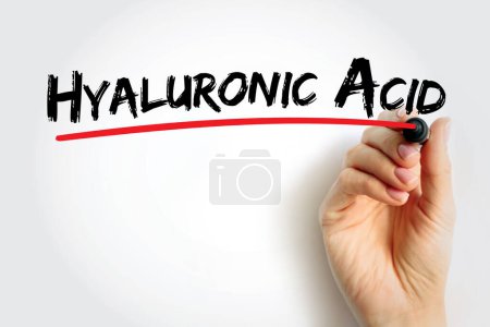 Photo for Hyaluronic Acid - is a gooey, slippery substance that your body produces naturally, text concept background - Royalty Free Image