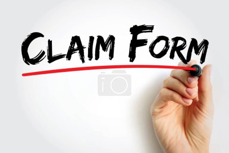 Photo for Claim Form - document used to start proceedings and contains information relevant to the proceedings, text concept background - Royalty Free Image