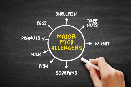 Principaux allergènes alimentaires (réaction qui se produit peu après avoir mangé un certain aliment)