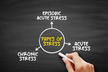 Photo for Types of Stress (any type of change that causes physical, emotional or psychological strain) mind map text concept background - Royalty Free Image