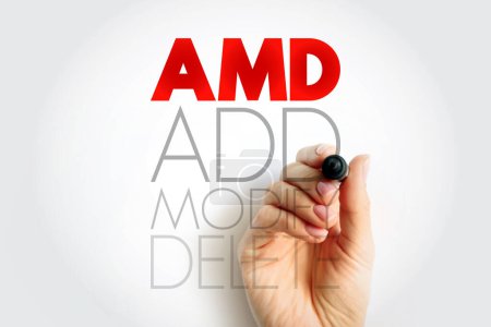 Photo for AMD - Add, Modify, Delete acronym, business concept background - Royalty Free Image