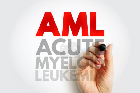 Photo for AML - Acute Myeloid Leukemia acronym, medical concept background - Royalty Free Image