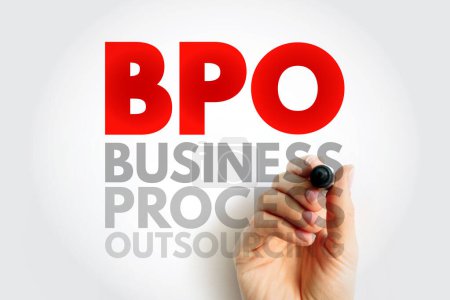 BPO Business Process Outsourcing - Delegierung eines oder mehrerer IT-intensiver Geschäftsprozesse an einen externen Anbieter, Akronym Textkonzept Hintergrund