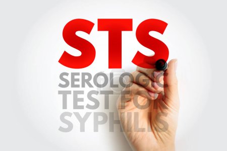 Photo for STS - Serologic Test for Syphilis acronym, medical concept background - Royalty Free Image