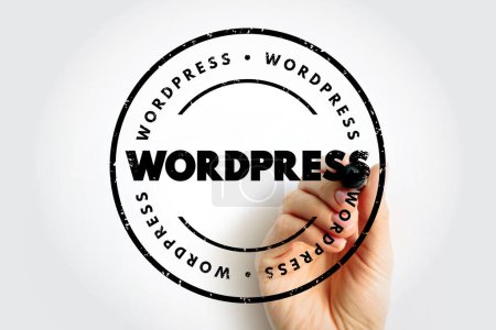Wordpress-Textstempel, Konzept-Hintergrund