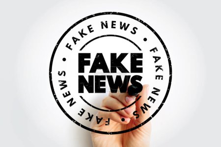 Fake News text stamp, concept background