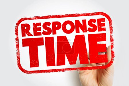 Foto de Response Time text stamp, concept background - Imagen libre de derechos
