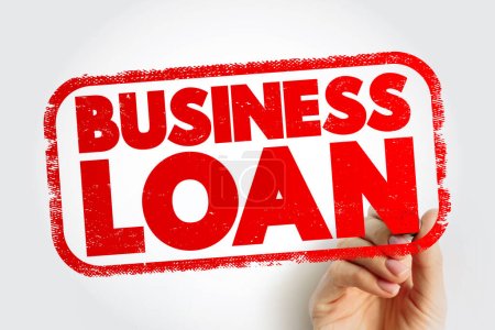 Business Loan Textstempel, Geschäftskonzept Hintergrund