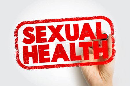 Sexual Health text stamp, concept background