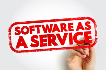 Software as a Service ist ein Softwarelizenz- und Liefermodell, Textkonzeptstempel