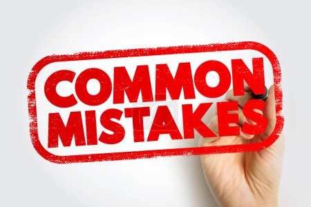 Common Mistakes text stamp, concept background