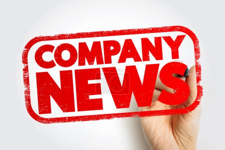 Company News text stamp, concept background