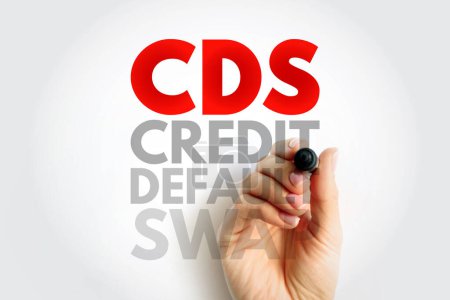 CDS Credit Default Swap - financial derivative that allows an investor to swap or his credit risk with that of another investor, acronym text concept background