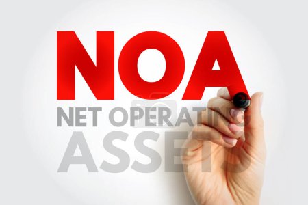 NOA Net Operating Assets -  business's operating assets minus its operating liabilities, acronym text concept background