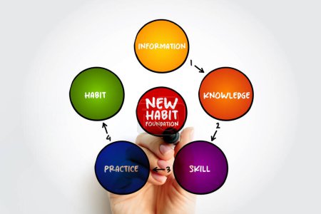Schritt für Schritt Prozessdiagramm der New Habit Foundation, Hintergrund des Geschäftskonzepts