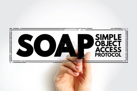SOAP - Simple Object Access Protocol is a messaging protocol specification for exchanging structured information in the implementation of web services in computer networks, acronym text stamp