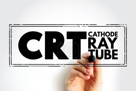CRT - Cathode Ray Tube acronym, technology stamp concept background