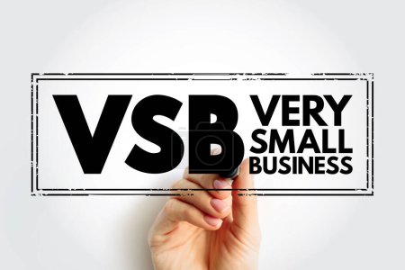 VSB - Very Small Business acronym, business stamp concept background