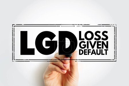 Photo for LGD - Loss Given Default is the share of an asset that is lost if a borrower defaults, acronym concept background - Royalty Free Image