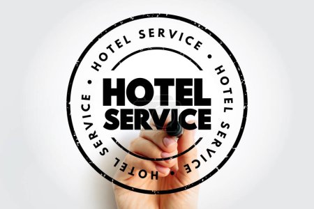 Hotel Service text stamp, concept background