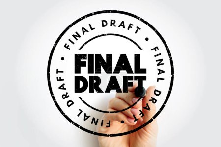 Final Draft text stamp, concept background