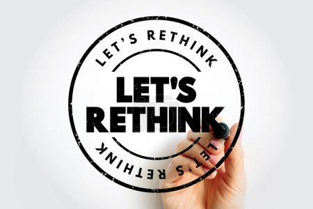 Photo for Let's Rethink text stamp, concept background - Royalty Free Image
