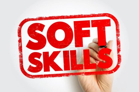 Foto de Soft Skills text stamp, concept background - Imagen libre de derechos