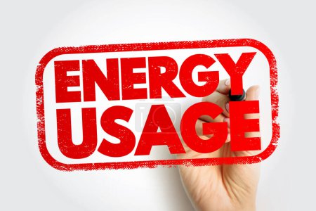 Energieverbrauch Textstempel, Konzept Hintergrund