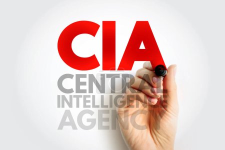 CIA - Central Intelligence Agency Akronym Textstempel, Konzepthintergrund