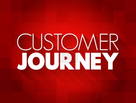 Illustration for Customer Journey - visual representation of a customer's experience with a company, text concept background - Royalty Free Image