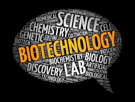Illustration for Biotechnology word cloud collage, concept background - Royalty Free Image