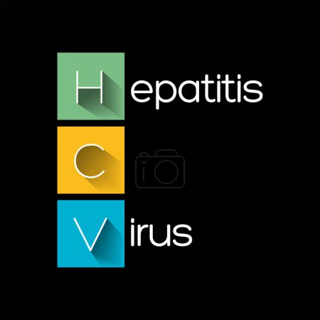 Illustration for HCV - Hepatitis C virus acronym, medical concept background - Royalty Free Image
