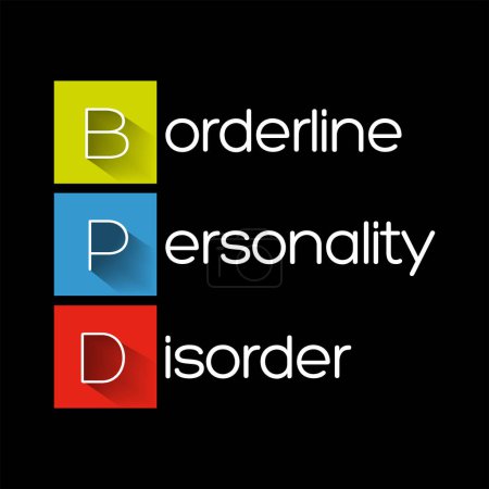 Illustration for BPD - Borderline Personality Disorder acronym, medical concept background - Royalty Free Image