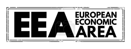 Ilustración de EEA - European Economic Area acronym text stamp, business concept background - Imagen libre de derechos