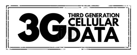 Illustration for 3G Third Generation cellular data text stamp, technology concept background - Royalty Free Image